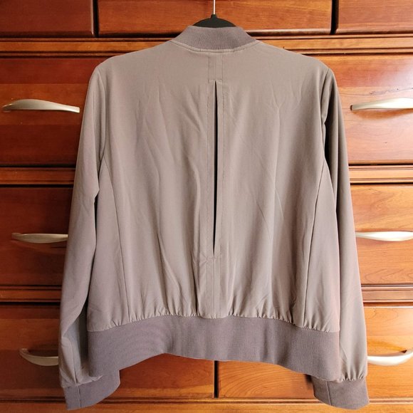 NWOT Banana Republic Windbreaker Bomber Taupe/Gray (Medium) - Picture 3 of 7